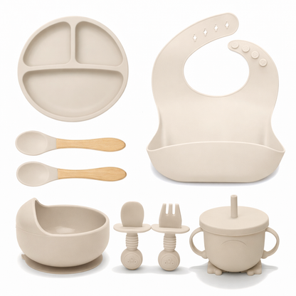 Babybo® - Juego de cubiertos de silicona para bebé