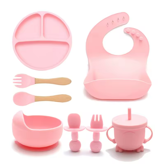 Babybo® - Juego de cubiertos de silicona para bebé